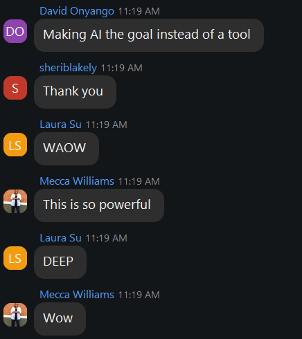 Live attendee reaction from the AI Mastery Summit